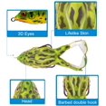 thumbnail image 3 of Double Propellers Frogs Soft Bait High Simulation Soft Silicone Fishing Lures Prop Frog Lures for Bass Realistic Design Floating Weedless Baits Kit for Freshwater Saltwater Fishing Lure, 3 of 9