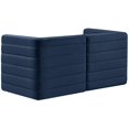thumbnail image 4 of Meridian Furniture Quincy Navy Velvet Modular Sofa, 4 of 27