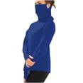 thumbnail image 2 of Ovbmpzd Tops for Women Sun Protection Blue Long Sleeve Solid Breathable Tees Ladies Tops and Blouses XXL, 2 of 8