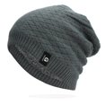 thumbnail image 2 of Womens and Mens Diamond Check Sweater Cap Men's Cycling Soft Knit Cap, 2 of 4