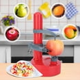 thumbnail image 2 of Éplucheur de Fruits Multifonctions Durable en Acier Inoxydable, Éplucheur de Fruits Électrique, pour la Cuisine de la Maison Rouge, 2 of 8