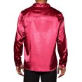 thumbnail image 3 of INSPIRE CHIC Men's Dress Satin V Neck Long Sleeves Button Down Party Shirts, 3 of 4