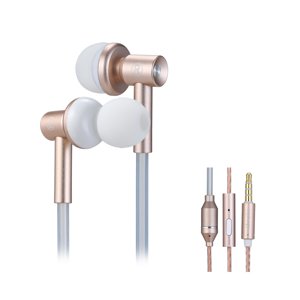 IBRAIN FC33-E Sans rayonnement Air Casques d'écoute en aluminium en métal avec microphone et casque de commande Stéréo Wire Casques de téléphone cellulaire en ligne pour Smartphone MP3 tablette PC