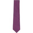 thumbnail image 1 of Charvet Men's Navy / Pink Iridescent Shark Tooth Rows Silk Necktie - One Size, 1 of 1