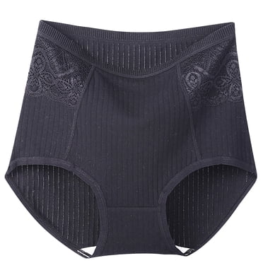 Cameland Culottes pour Femmes, Unies, Grande Taille, Taille Haute, en Dentelle, Anti-Fuites, en Coton, sous-Vêtements