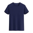thumbnail image 5 of Styesk T Shirts for Man Solid-Color Casual Elastic Sports Short Sleeved Round-Neck Blouses, 5 of 5