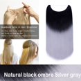 thumbnail image 2 of 20” Invisible Wire Hair Extensions Miracle Secret Fish Line Hairpieces Silky Straight Synthetic hair, 2 of 4