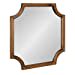 thumbnail image 3 of Kate And Laurel Hogan Scalloped Square Mirror, 24 x 24, Rustic Brown, Decorative Modern Farmhouse Wall Mirror for Display with Unique Shape and Large Size, 3 of 15