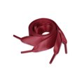 thumbnail image 1 of Lacets de Chaussures Extra Larges pour Femmes, Lacets Plats en Ruban Satiné pour Espadrilles, 2 Paires, Rouge Foncé, 110 Cm/43,3 Pouces, 1 of 4