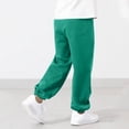 thumbnail image 4 of Cowsor Children's Solid Color Elastic Waistband Fleece Elastic Bottom Sweatpants with Pockets, Relaxed Fit, Moisture Wicking, Breathable, 4 of 4