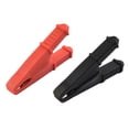 thumbnail image 2 of 2 Pack 50A Clip Crocodile Isolé Rouge Noir 75mm pour Test de Batterie de Voiture, 2 of 11