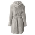 thumbnail image 5 of AherBiu Plus Size Robes for Women Fuzzy Fleece Lightweight Bathrobes Plush Warm Soft Mini Robe with Pockets, 5 of 5