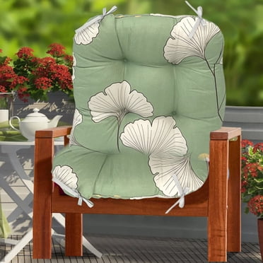 Birdeem Outdoor Chair Cushions, Patio Chair Cushions, Thickened Outdoor Chair Cushion Printed Seat Cushion for Patio Sitting 17X17/17X21In 2 Pcs Pack, Outdoor Seat Cushions, Plastic Outdoor Chairs