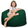 thumbnail image 1 of Ultimate Sack Fauteuil Poire en Suède Lavable Rempli de Mousse de 3 Pi, Vert Chasseur, 1 of 8