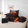 thumbnail image 4 of Erosebridal Ensemble de Literie Basketball pour Garçons, Format Simple, Ensemble de Lit Géométrie Néon, Déco Joueur de Sport, Réversible 7 Pcs, 4 of 5
