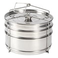 thumbnail image 1 of 3 Tier Stackable Pans,Stainless Steel Steamer Pot,Food Steamer Cooker Pot Set Insert Pans Cook Food Pressure Pot Accessories for Cooking Rice/Vegetables/Meat, 1 of 9