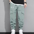 thumbnail image 1 of TIMIFIS Men's Athletic Cargo Pant Fashion Casual Solid Workout Joggers Sweatpants Hiking Drawstring Pants with Multi Pockets, 1 of 6