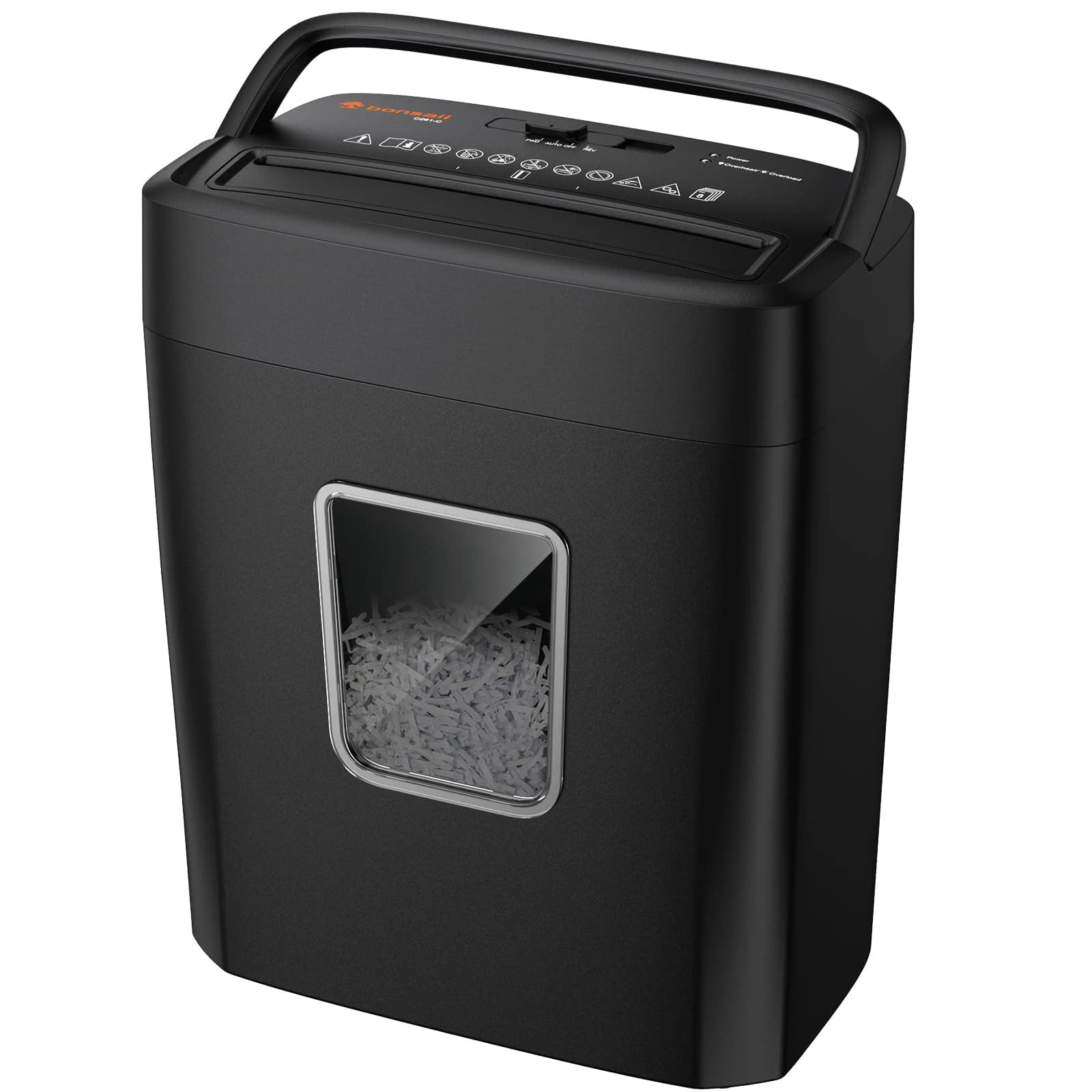 Bonsaii Paper Shredder, 8-Sheet Crosscut Home Office Shredder with 4.2 Gallon Bin, P-4 Security Level Document Shredder Shred Credit Card/Mail/Staple/Clip (C261-C Update