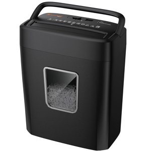 Bonsaii Déchiqueteuse de papier 8-Sheet Bureau d'accueil de croix Shredder avec 4.2 La corbeille, P-4 Document de niveau de sécurité Shredder Shred Carte de crédit/Mail/Staple/Clip (C261-C Mise à jour