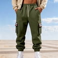 thumbnail image 1 of Ceisia Men Solid Color Loose Casual Pants Elastic Waist Drawstring Sports Gift Work Trousers, 1 of 9