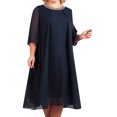 thumbnail image 1 of B91xZ Robes Babydoll pour Femmes Manches Courtes Col Carré Dos Nu Sexy Robe à Volants Taille Élastique Robe Trapèze Mini, Bleu Foncé TTTG, 1 of 5