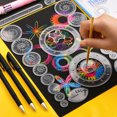 thumbnail image 2 of 1 Ensemble 22 Pcs Kit de Dessin Multifonction Outils de Dessin Créatifs (Transparent), 2 of 6