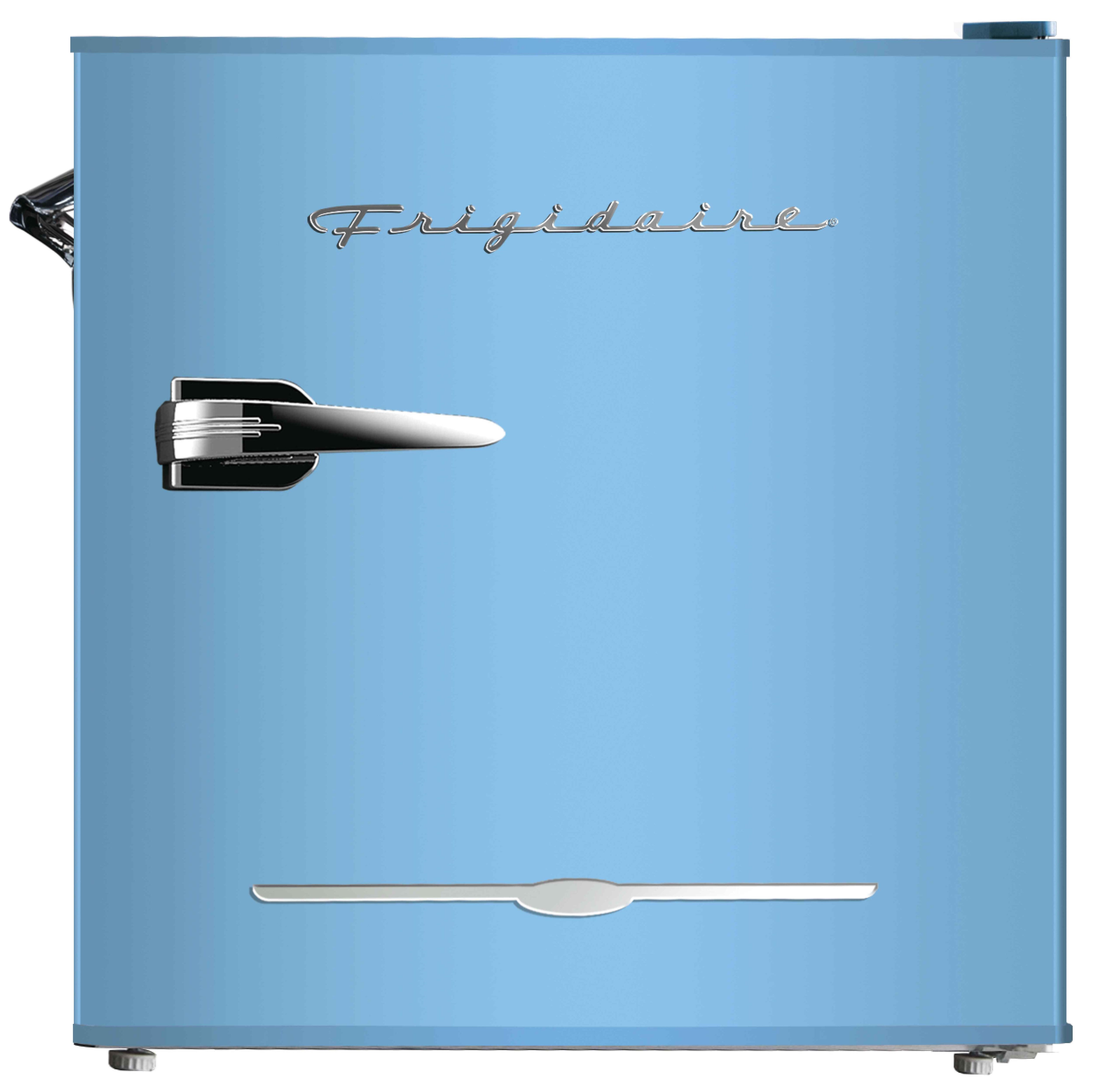 Frigidaire 1.6 Cu. ft. Retro Mini Fridge with Side Bottle Opener, Compact Refrigerator with Freezer Compartment, Blue