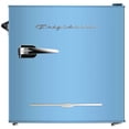 thumbnail image 1 of Frigidaire 1.6 Cu. ft. Retro Mini Fridge with Side Bottle Opener, Compact Refrigerator with Freezer Compartment, Blue, 1 of 9