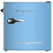 Frigidaire 1.6 Cu. ft. Retro Mini Fridge with Side Bottle Opener, Compact Refrigerator with Freezer Compartment, Blue