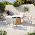 thumbnail image 3 of Better Homes & Gardens Steel Propane Fire Pit Table with Glass Rocks & Protective Cover, Brown, 3 of 10