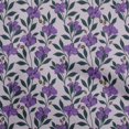 thumbnail image 1 of oneOone Tissu en Viscose Chiffon Violet Floral Rétro Matériel de Robe Tissu Imprimé Tissu au Mètre 42 Pouces de Large, 1 of 5