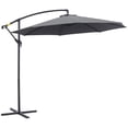thumbnail image 2 of Outsunny Parasol de Patio Φ10 Pieds de Luxe Parasol de Marché Extérieur Gris, 2 of 9