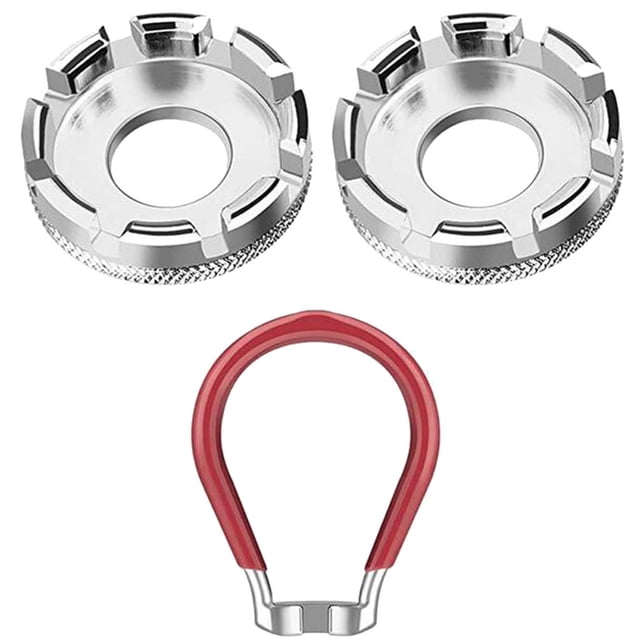 Agiferg Bike Spoke Tool Kit Forged Steel Bike Rim Correct Tool Bike Tire Levers 3PCS. The kit includes two circular steel spoke wrenches with an 8-cut open design for various spoke nipple sizes and a red-handled classic spoke wrench with a rubber-coated grip for added comfort and precision. Made of hardened nickel-plated steel, these tools are durable and suitable for adjusting, tightening, and correcting bike spokes. Ideal for bike maintenance and wheel truing.