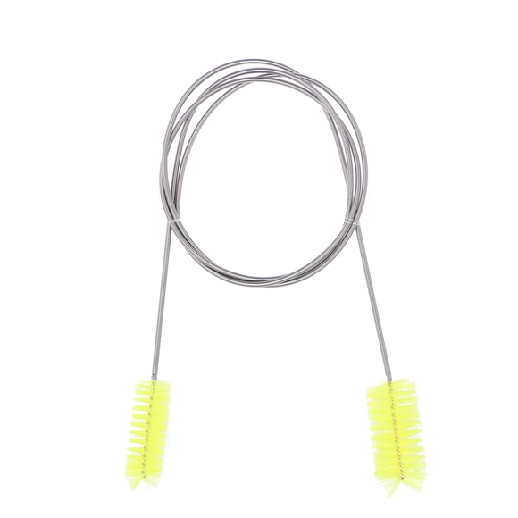 KAKOWELY Water hose cleaning brush Flexible Double Ended Aquarium Fish Tank Water Hose Pipe Cleaning Brush (Yellow)61.02"X1.18"X1.18"