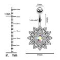 thumbnail image 2 of 9 Pieces Fashion Belly Button Rings Belly Rings Navel Jewelry Jewelry Curved with Crystal Belly Bars 9pcs, 2 of 8