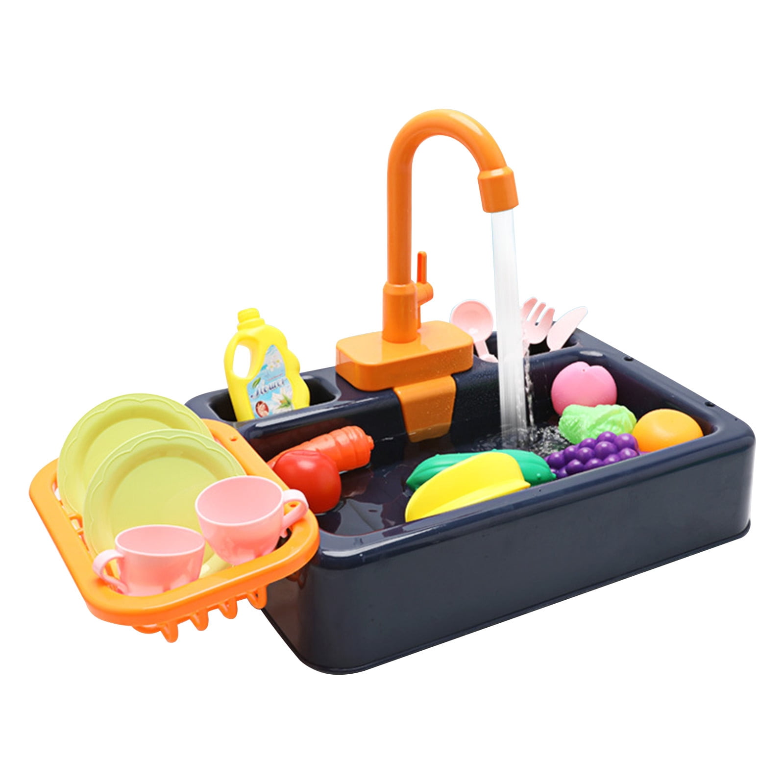 Dvkptbk Analog Electric Dishwasher Sink Children's Role Playing Kitchen Set Toys