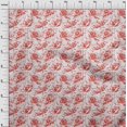 thumbnail image 4 of oneOone Polyester Spandex Red Fabric Floral Craft Projects Decor Fabric Printed By The Yard 56 Inch Wide, 4 of 4