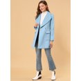 thumbnail image 4 of INSPIRE CHIC Manteau Trench Long Élégant pour Femme à Col Châle, Revers, Ceinturé, 4 of 6