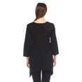 thumbnail image 3 of White Mark Tunique à Manches 3/4 pour Femmes, Taille Empire, Col en V, 3 of 6