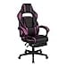 thumbnail image 3 of Flash Furniture X40 Gaming Chair Racing Ergonomic Computer Chair with Fully Reclining Back/Arms, Slide-Out Footrest, Massaging Lumbar - Black/Purple, 3 of 4