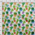 thumbnail image 4 of oneOone Velvet Light Green2 Fabric Cactus Sewing Material Print Fabric By The Yard 58 Inch Wide, 4 of 5