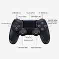 thumbnail image 2 of Mistaha P4 Manette de Jeu Bluetooth USB Sans Fil Rechargeable Contrôleur de Jeu Manette de Jeu de Remplacement pour PC/P-S-4/PS3, 2 of 8