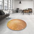 thumbnail image 4 of Ahgly Company Tapis d'Intérieur Lavable à la Machine, Carré, Transitionnel, Orange, Tapis de Zone, 3 Pieds Carré, 4 of 7