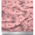 thumbnail image 1 of Soimoi Pink Cotton Cambric Fabric Hardware Tools & Text Decor Fabric Printed Yard 42 Inch Wide, 1 of 5