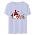 thumbnail image 4 of Meichang T-Shirt de la Saint-Valentin pour Femmes, Mignon T-Shirt à Imprimé Cœur, Manches Courtes, Col Rond, Hauts Mignons, Coupe Ample, T-Shirts de Fête, Saint-Valentin, 4 of 6