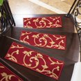 thumbnail image 3 of Ottomanson Ottohome Collection Non-Slip Rubberback Trellis Design 8.5" x 26" Indoor Stair Treads, 7 Pack, 3 of 7