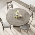 thumbnail image 4 of Table Only-47" Round Dining Table, Wooden Kitchen Table for 4, Farmhouse Dinner Table with Wooden Top and Legs for Home Dining Room or Living Room(Only Table), 4 of 9