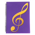 thumbnail image 2 of 60-Page Sheet Music Folder, Writable & Detachable A4/Letter Size Choir Music Holder for Practice & Performance (Purple), 2 of 9