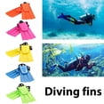 thumbnail image 1 of 1 Pair Adult Snorkeling Diving Swim Short Fins Flippers with Adjustable Heel, 1 of 6