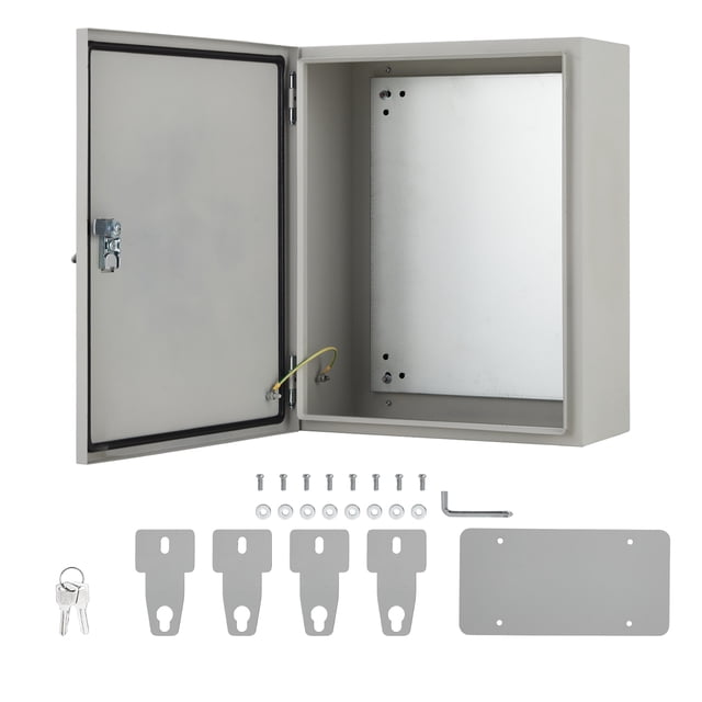 Yiwa Stainless Steel Electrical Enclosure Box, IP67 Waterproof, NEMA 4X Rated, Lockable Junction Box for Outdoor or Indoor Use, Comes with Mounting Plate and Keys